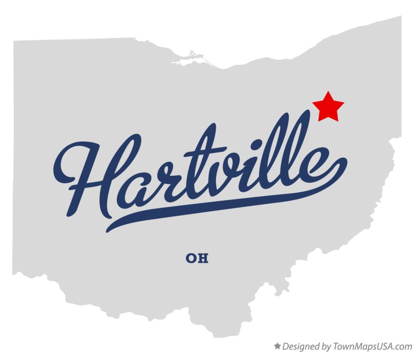 Map of Hartville Ohio OH