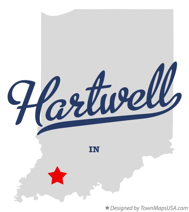 Map of Hartwell Indiana IN