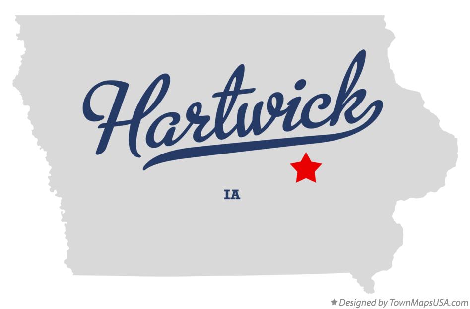 Map of Hartwick Iowa IA