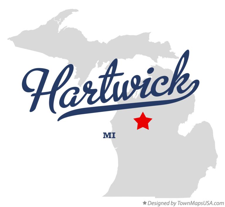 Map of Hartwick Michigan MI