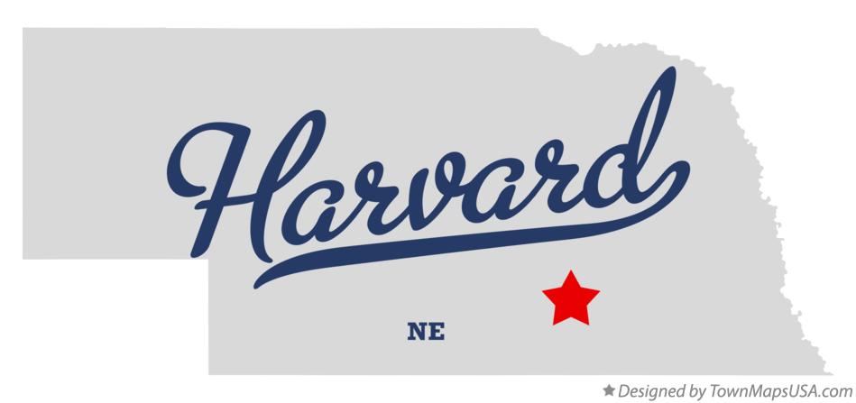 Map of Harvard Nebraska NE