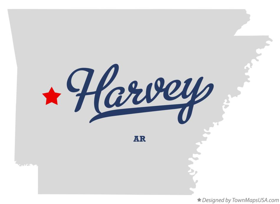 Map of Harvey Arkansas AR