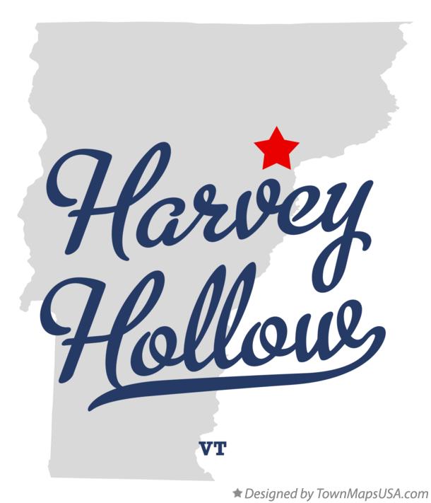 Map of Harvey Hollow Vermont VT