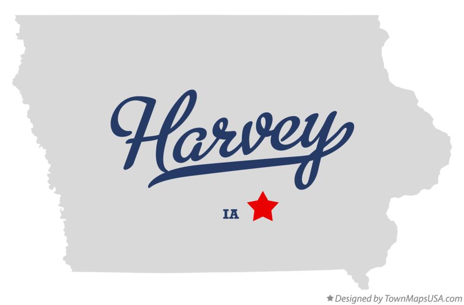 Map of Harvey Iowa IA