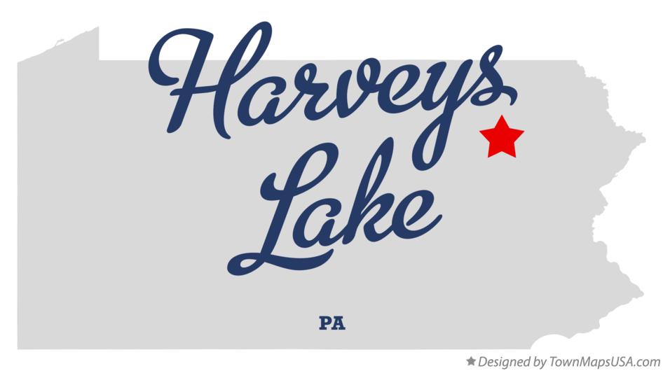 Map of Harveys Lake Pennsylvania PA