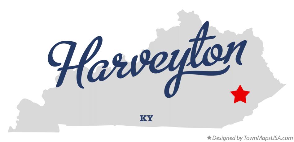 Map of Harveyton Kentucky KY