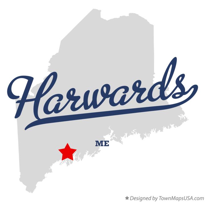 Map of Harwards Maine ME