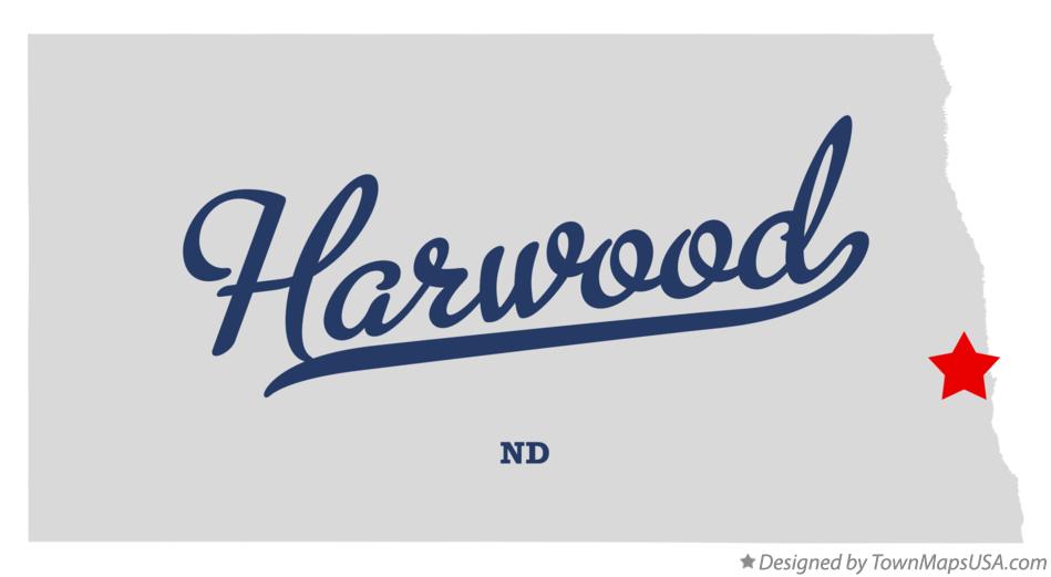 Map of Harwood North Dakota ND