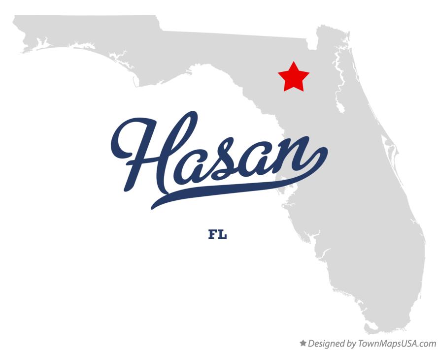 Map of Hasan Florida FL