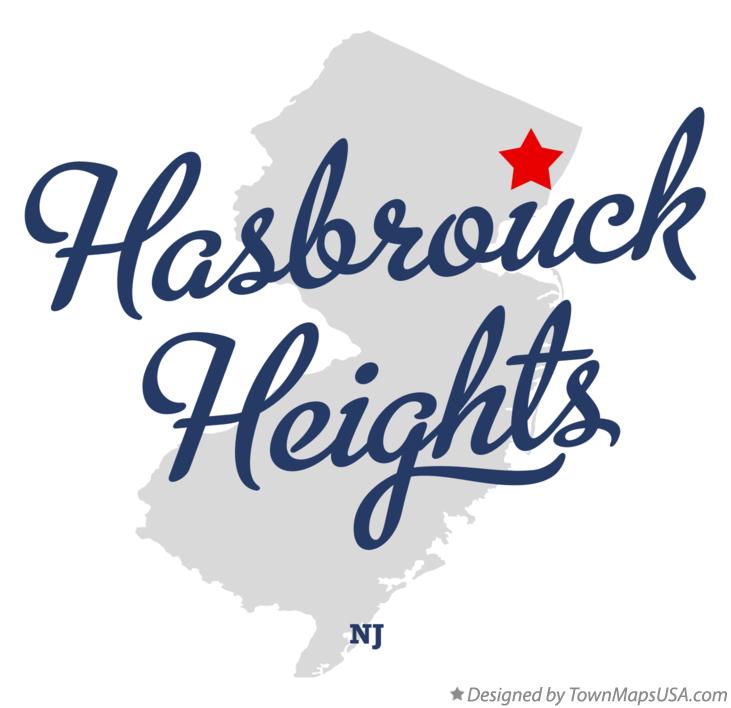 Map of Hasbrouck Heights New Jersey NJ