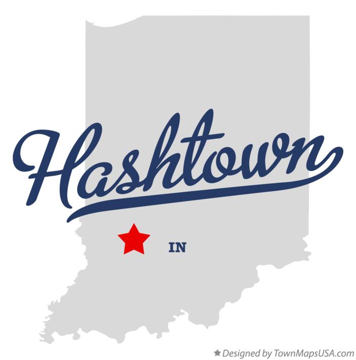 Map of Hashtown Indiana IN