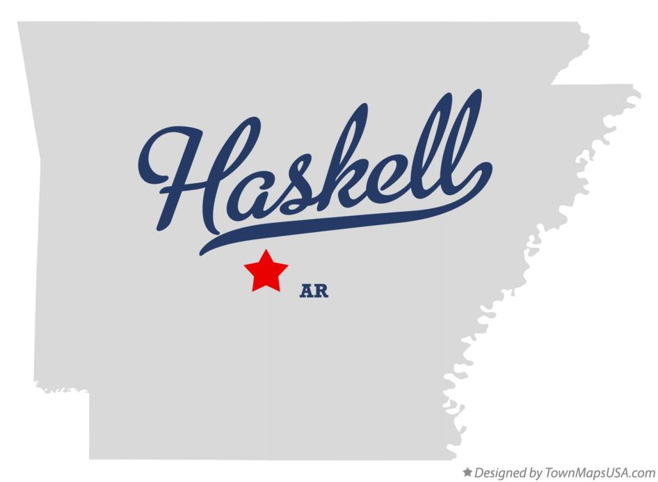Map of Haskell Arkansas AR