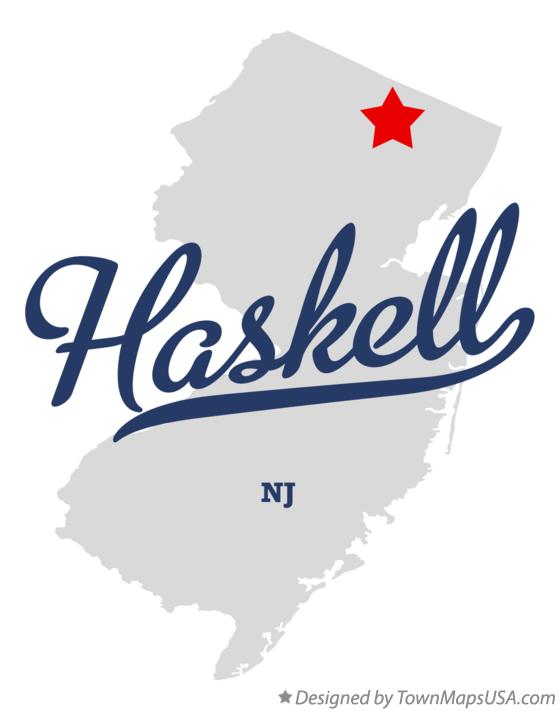 Map of Haskell New Jersey NJ