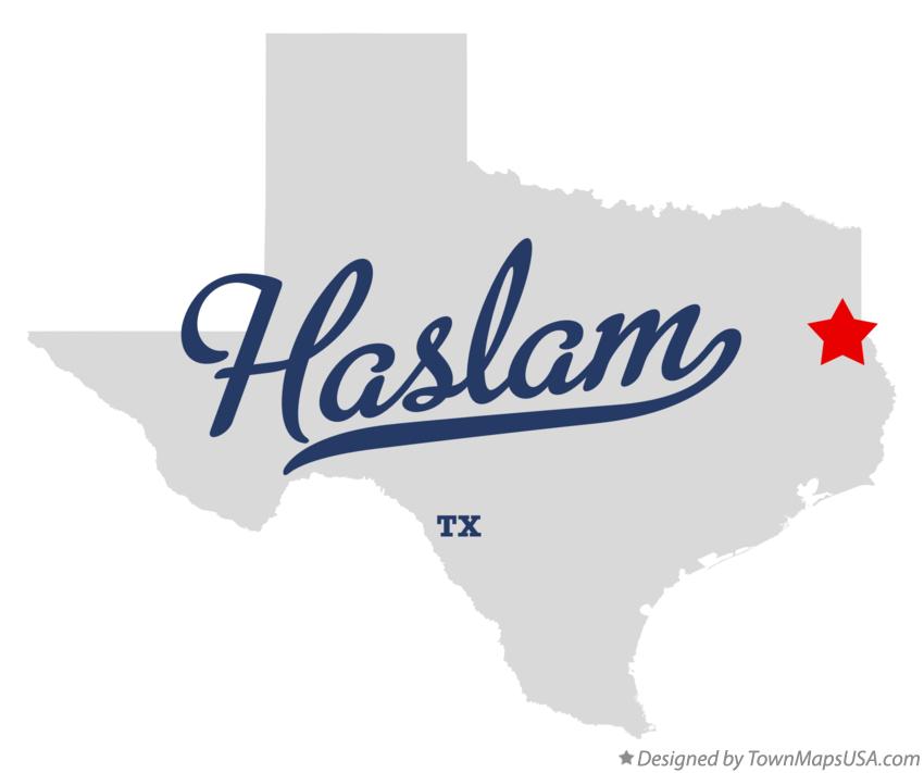 Map of Haslam Texas TX
