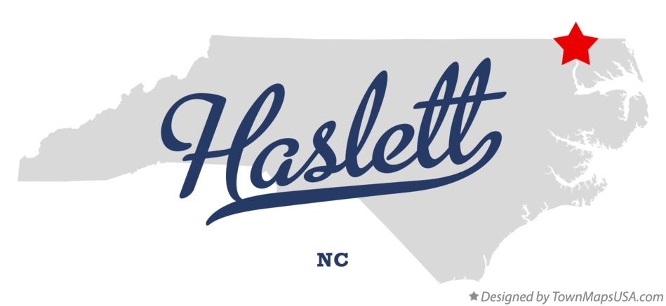 Map of Haslett North Carolina NC