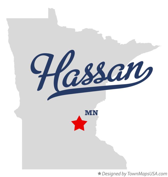 Map of Hassan Minnesota MN