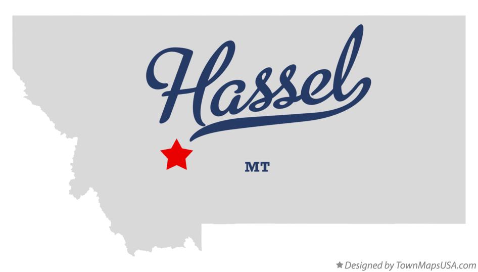 Map of Hassel Montana MT