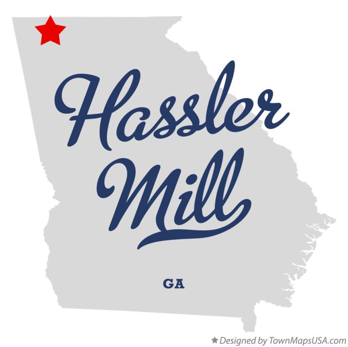 Map of Hassler Mill Georgia GA