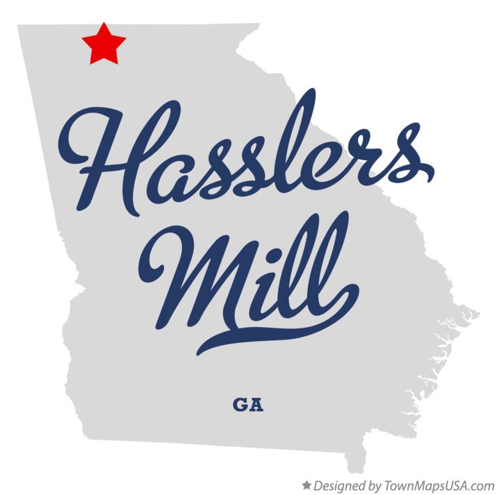 Map of Hasslers Mill Georgia GA
