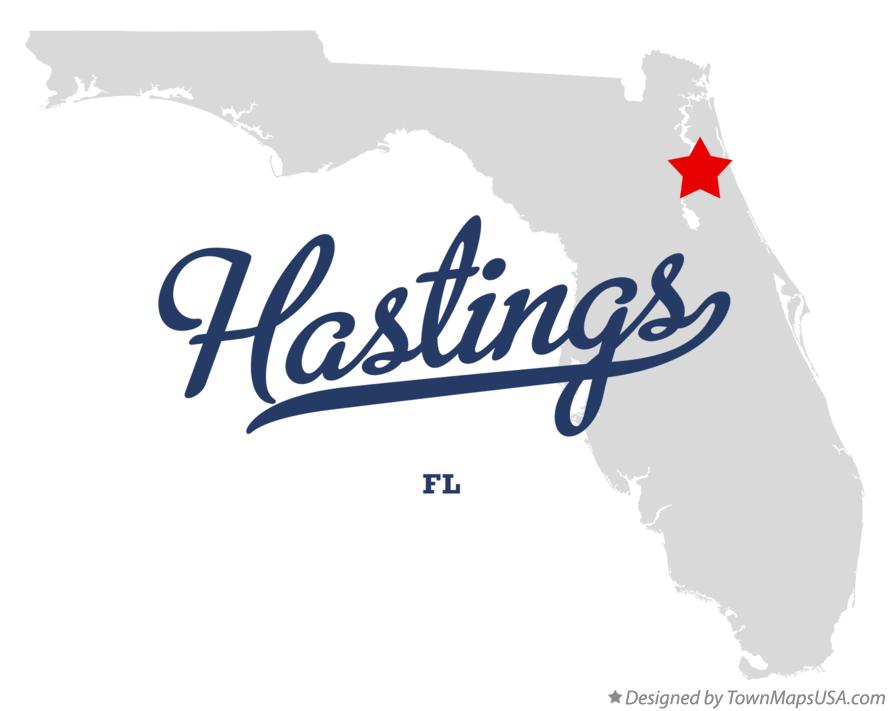 Map of Hastings Florida FL