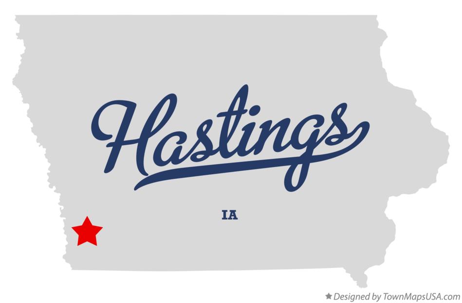 Map of Hastings Iowa IA