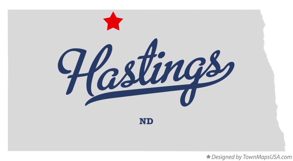 Map of Hastings North Dakota ND