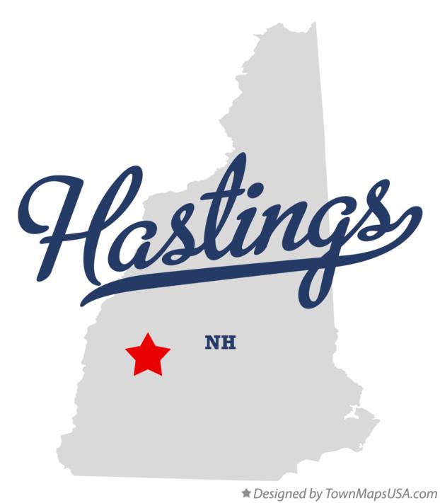 Map of Hastings New Hampshire NH