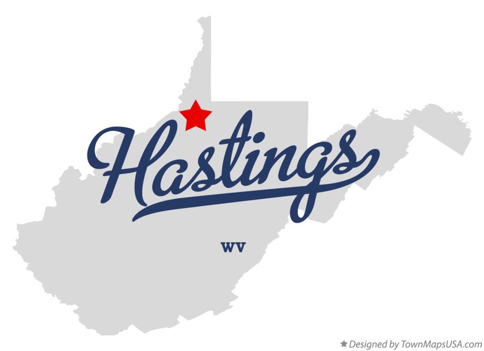 Map of Hastings West Virginia WV