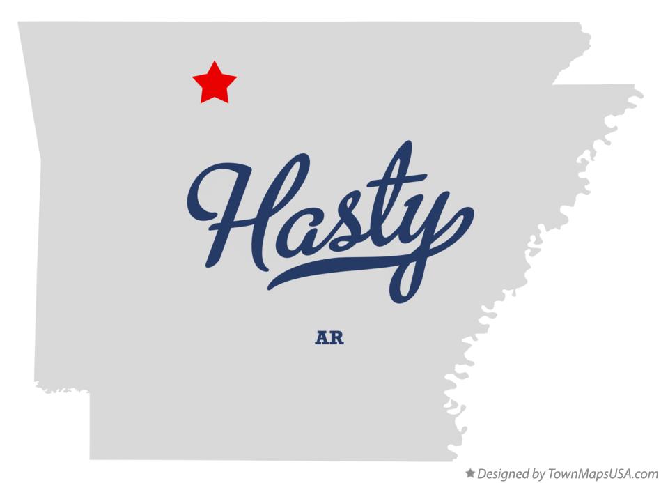 Map of Hasty Arkansas AR
