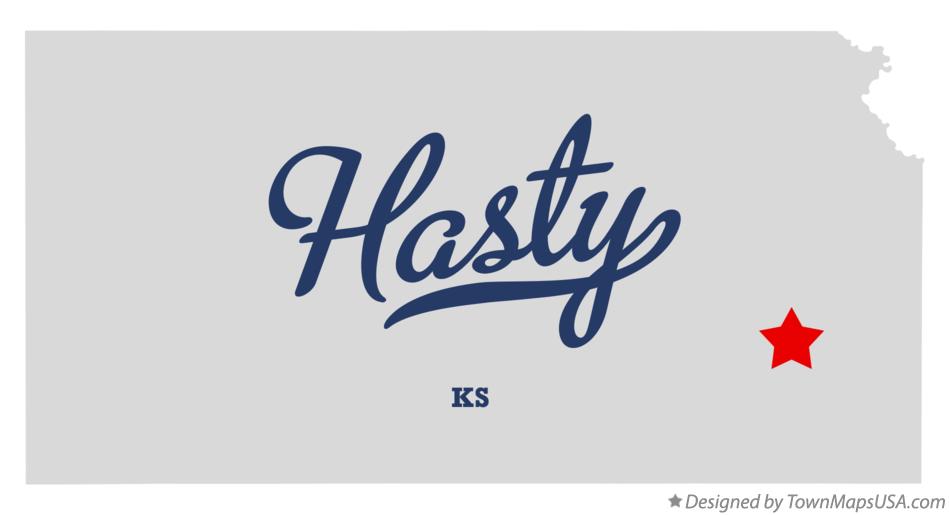 Map of Hasty Kansas KS