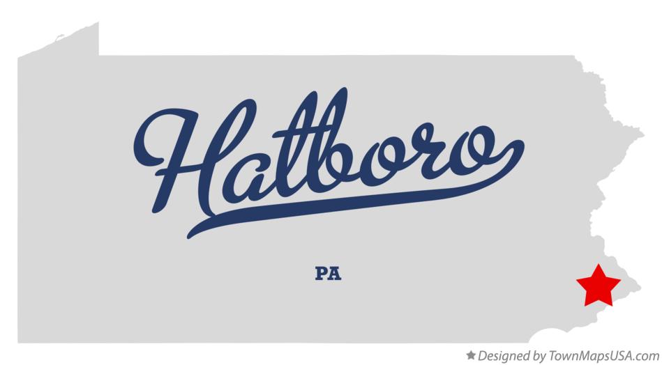 Map of Hatboro Pennsylvania PA