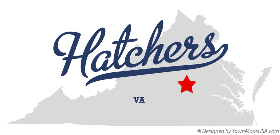 Map of Hatchers Virginia VA