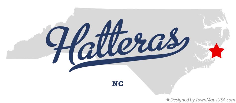 Map of Hatteras North Carolina NC