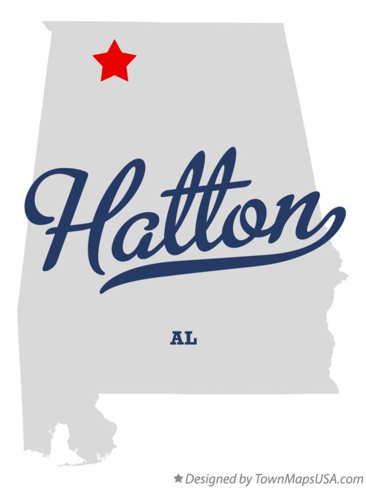 Map of Hatton Alabama AL