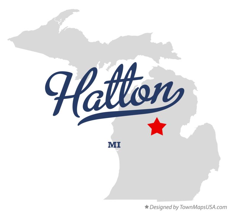 Map of Hatton Michigan MI