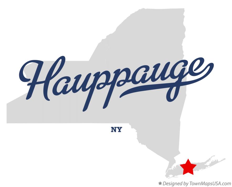 Map of Hauppauge New York NY