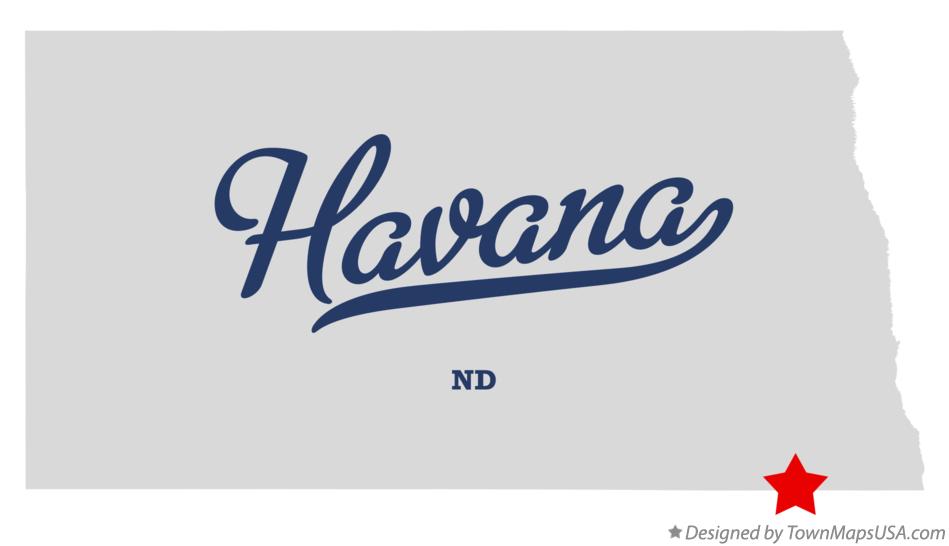 Map of Havana North Dakota ND