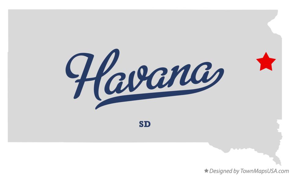 Map of Havana South Dakota SD