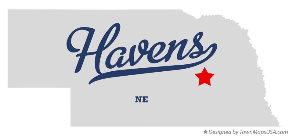 Map of Havens Nebraska NE