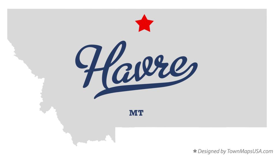Map of Havre Montana MT