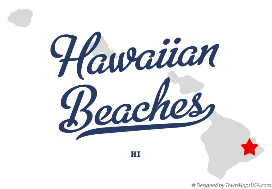 Map of Hawaiian Beaches Hawaii HI