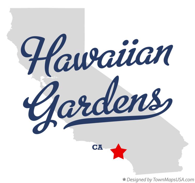 Map of Hawaiian Gardens California CA