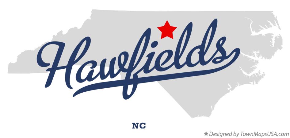 Map of Hawfields North Carolina NC