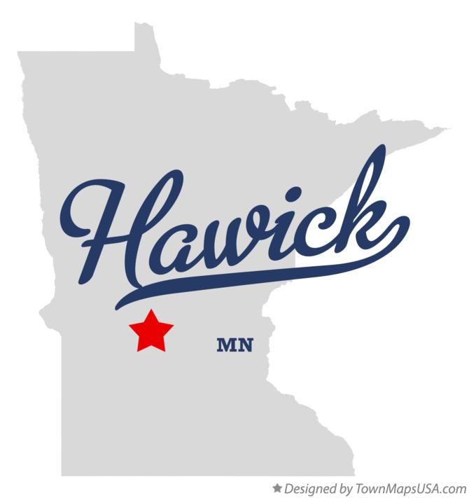 Map of Hawick Minnesota MN