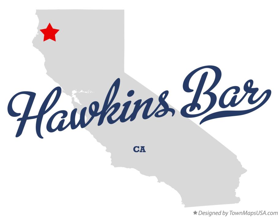 Map of Hawkins Bar California CA