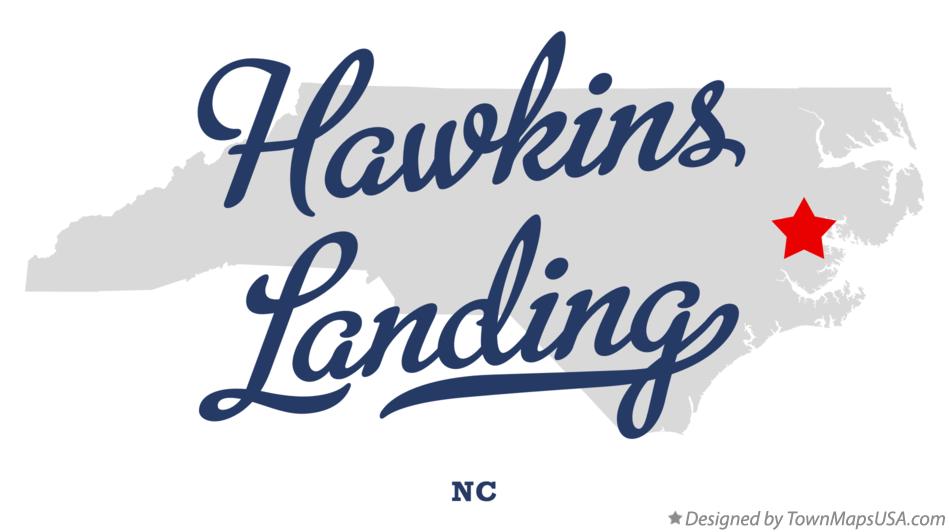 Map of Hawkins Landing North Carolina NC