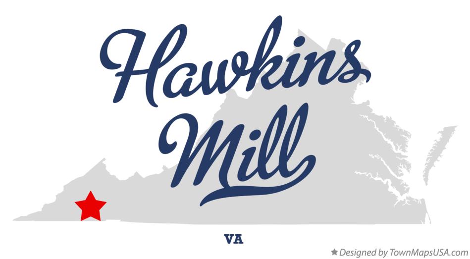 Map of Hawkins Mill Virginia VA
