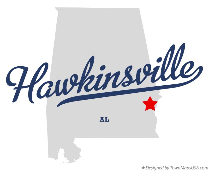 Map of Hawkinsville Alabama AL