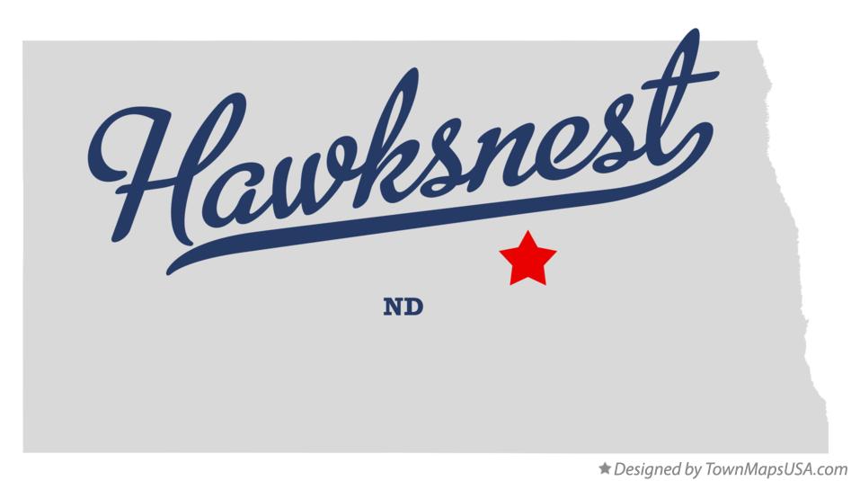 Map of Hawksnest North Dakota ND