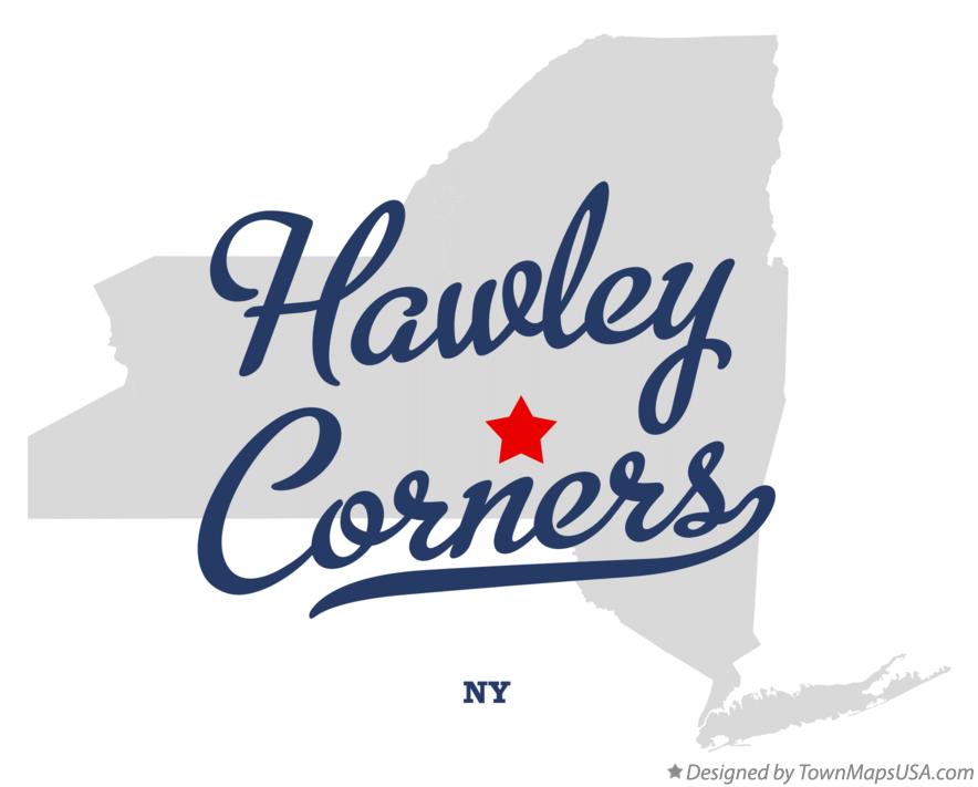 Map of Hawley Corners New York NY